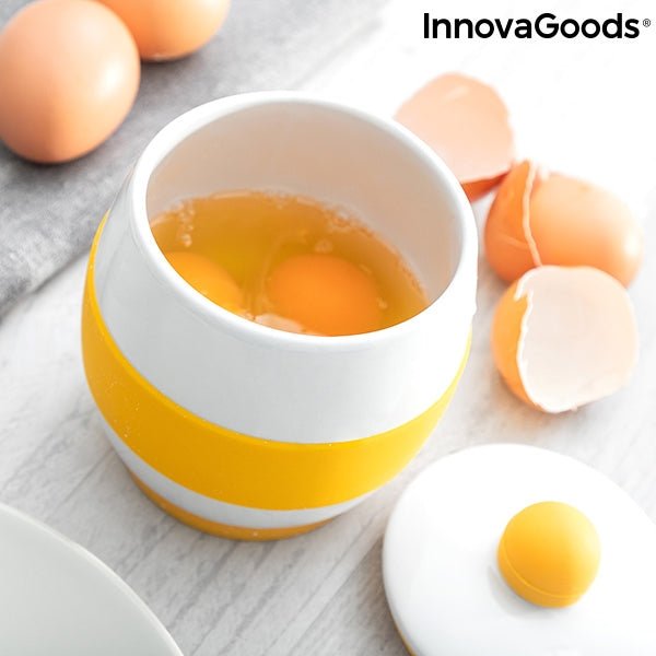Керамичен Уред за Варене на Яйца за Микровълнова Печка с Рецепти Eggsira InnovaGoods - ELIARD.BG