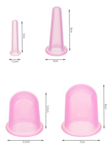 Китайски силиконови чаши с масажор - комплект - ELIARD.BG