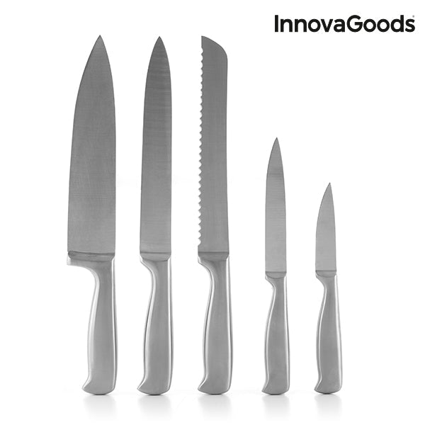 Комплект Ножове с Поставка Вуду InnovaGoods (6 части) - ELIARD.BG