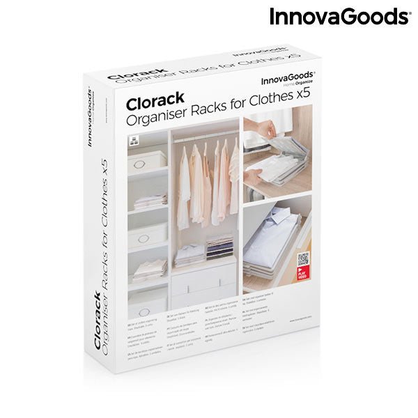 Комплект Табли Органайзери за Дрехи Clorack InnovaGoods (опаковка от 5) - ELIARD.BG