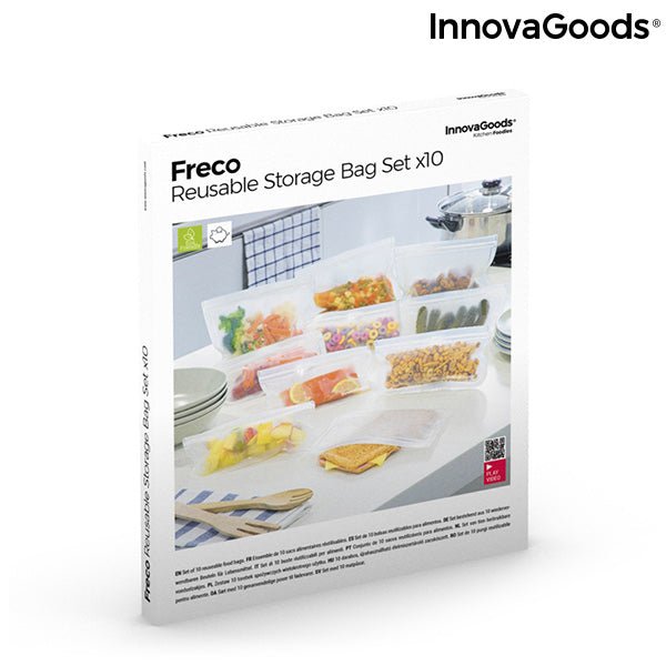 Комплект торбички за многократна употреба Freco InnovaGoods 10 части - ELIARD.BG