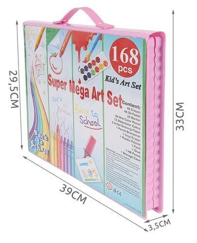 Комплект за рисуване в куфар 168бр розово - ELIARD.BG