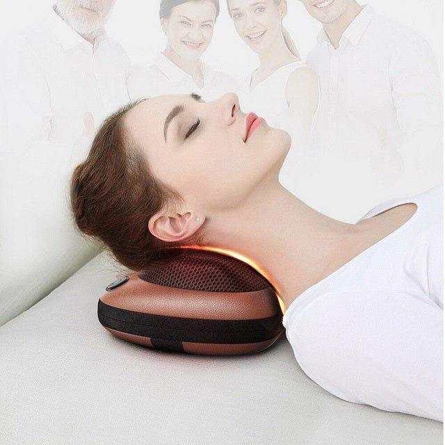 Магнитна масажираща възглавница Шиацу масаж за гръб, врат и рамене Massage Pillow - ELIARD.BG