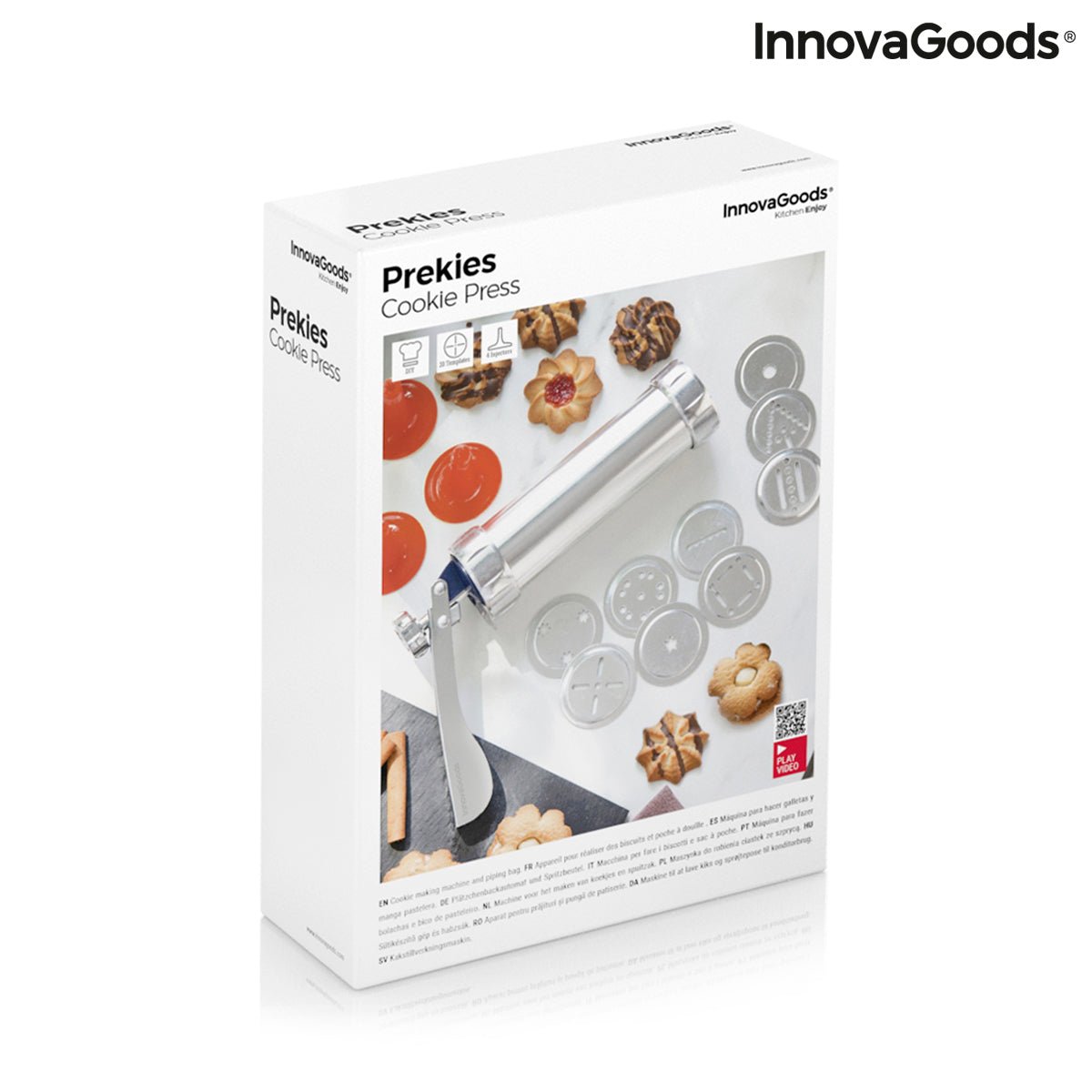 Машина за Приготвяне на Бисквити и Сладкарски Ръкав 2 в 1 Prekies InnovaGoods - ELIARD.BG