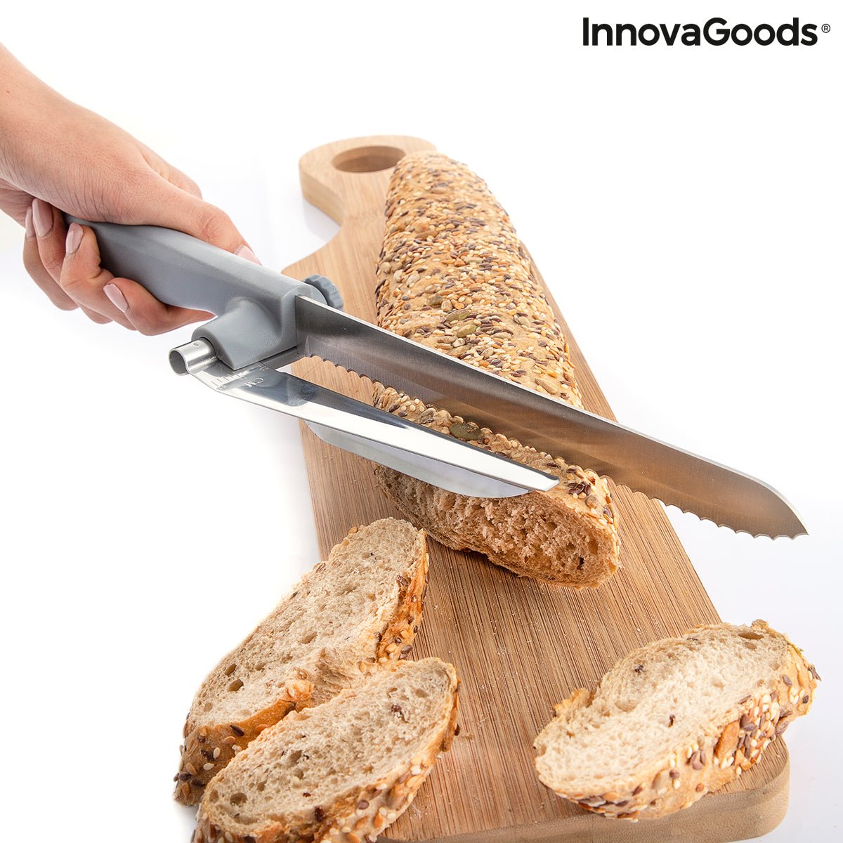 Нож за хляб с регулируем водач за рязане Kutway InnovaGoods - ELIARD.BG