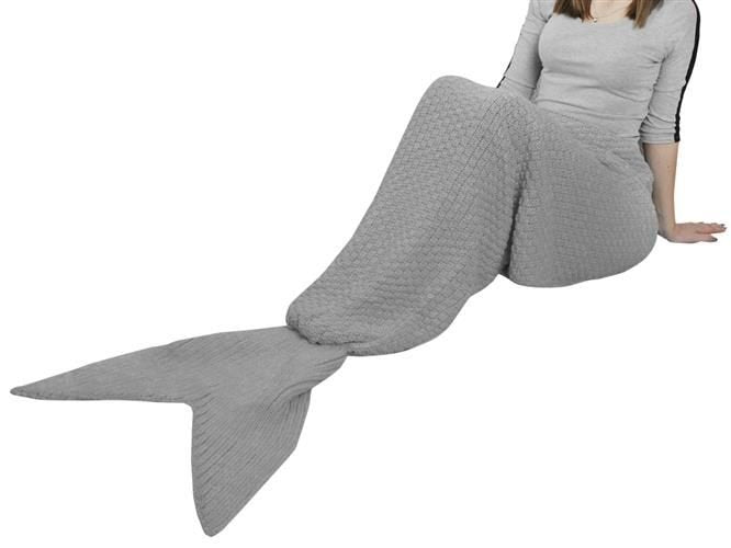 Одеяло за опашка на русалка - сиво - ELIARD.BG