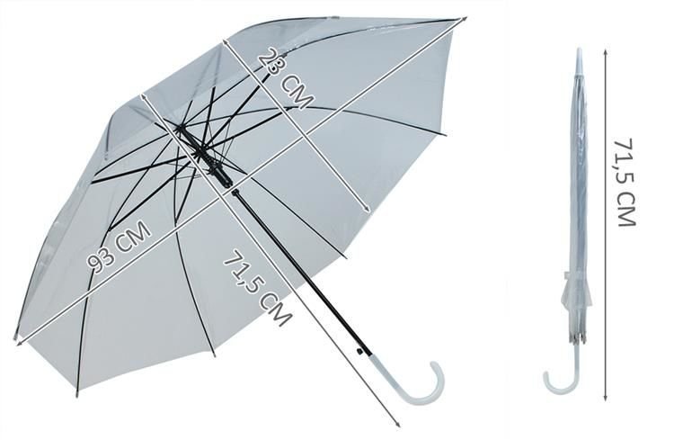 Прозрачен бял чадър - ELIARD.BG