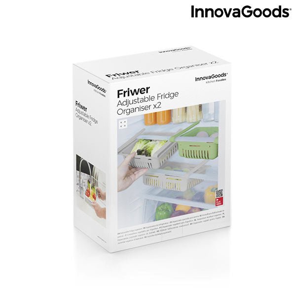 Регулируем Органайзер за Хладилник Friwer InnovaGoods (опаковка от 2) - ELIARD.BG