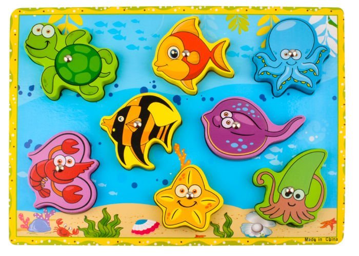 Рибки Основни образователни дървени магнитни играчки за игра Деца Момче Момиче Подарък Комплект за игра с 8 Риби 1 Риболовни щеки 7796 - ELIARD.BG