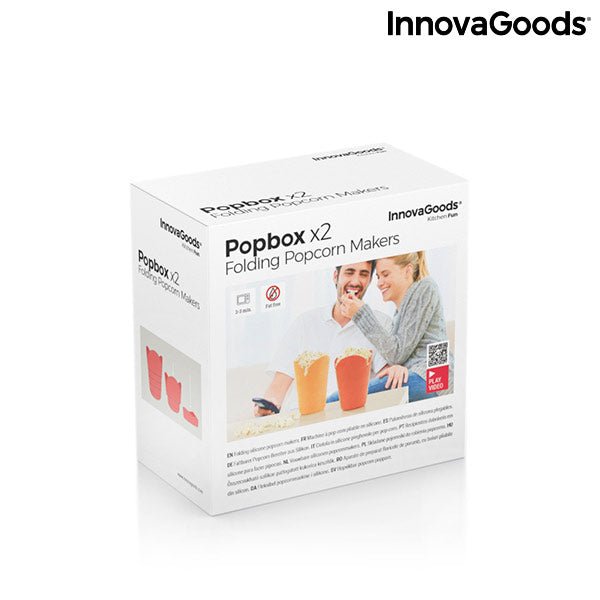 Сгъваема Силиконова Машина за Пуканки Popbox InnovaGoods (опаковка от 2) - ELIARD.BG
