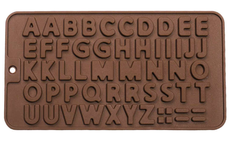 Силиконова форма за шоколад - букви Ruhhy 19557 - ELIARD.BG