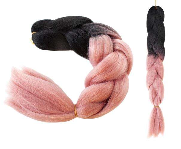 Синтетична коса омбре плитки charm / розово W10343 - ELIARD.BG
