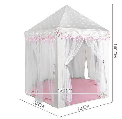 Сива и розова детска палатка Kruzzel - ELIARD.BG